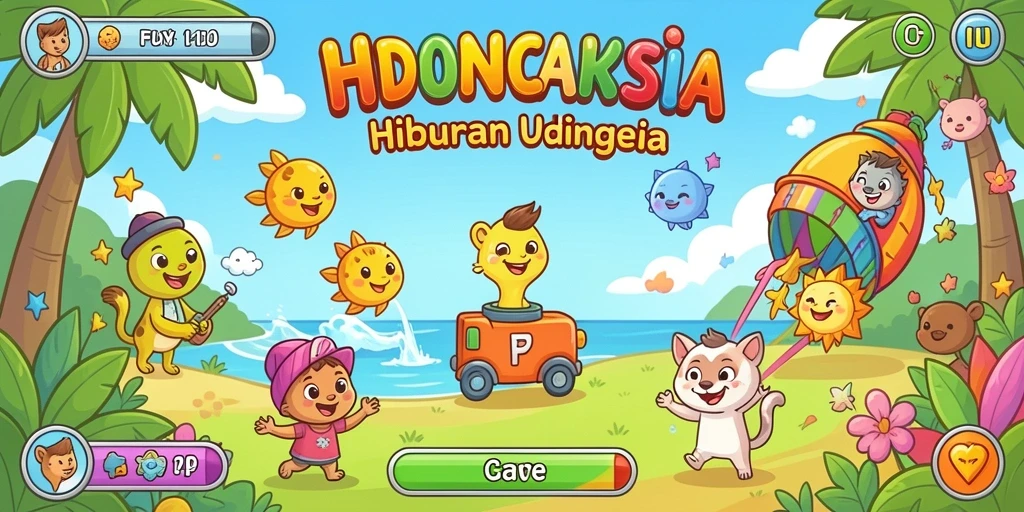 Screenshot menampilkan tampilan awal permainan yang menarik.
